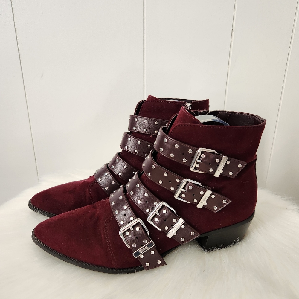 Circus by Sam Edelman Hutton Suede Burgundy Booties